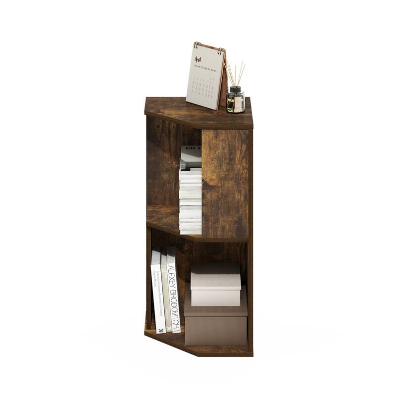 24.57 in. Tall Pine Wood 2-Shelf Bookcase