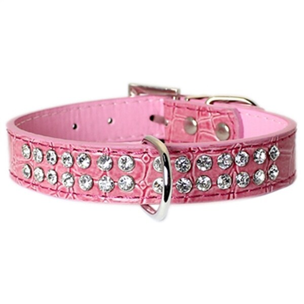 pink rhinestone dog collar