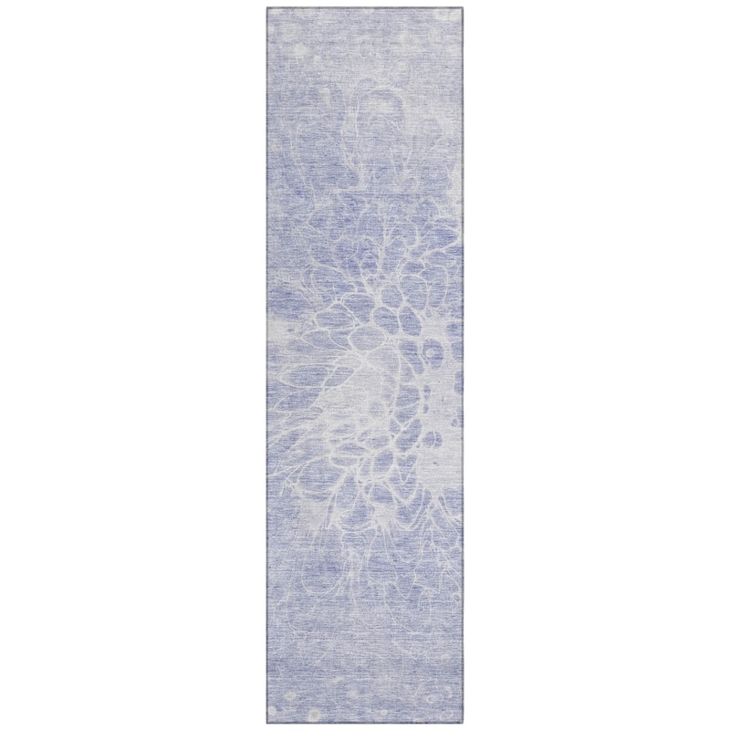 Machine Washable Indoor/ Outdoor Chantille Modern Vintage Floral Rug