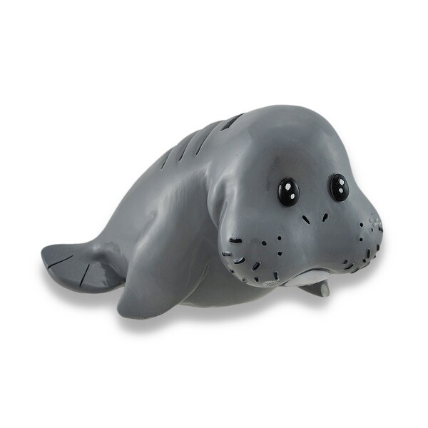Whimsical Baby Manatee Coin Bank 6.5 In.. Opens flyout.