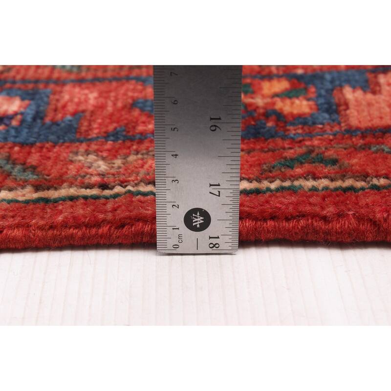 ECARPETGALLERY Hand-knotted Andelz Dark Navy, Red Wool Rug - 3'5 x 10'5