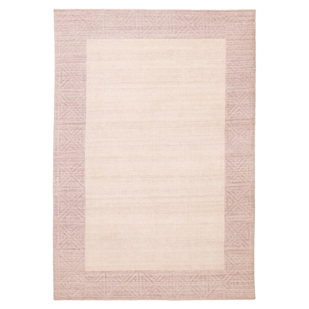ECARPETGALLERY Hand Loomed Kashkuli Gabbeh Ivory Wool Rug - 5'4 x 7'8