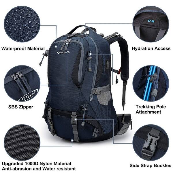 50L Hiking Backpack, Waterproof Camping Essentials Bag with Rain Cover,  45+5 Liter Lightweight Backpacking Back Pack - Bed Bath & Beyond - 40365807