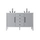 preview thumbnail 1 of 9, Elegant Lighting VF29654D Blakely 54" Free Standing Double Basin Gray