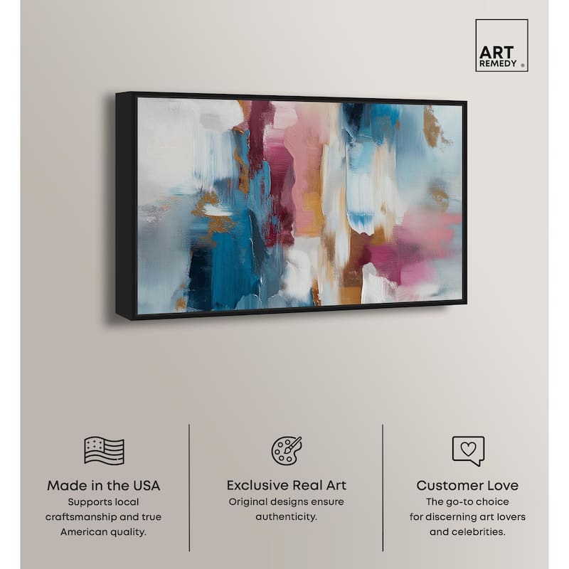 Rosy and Ocean Hues II Canvas by Art Remedy
