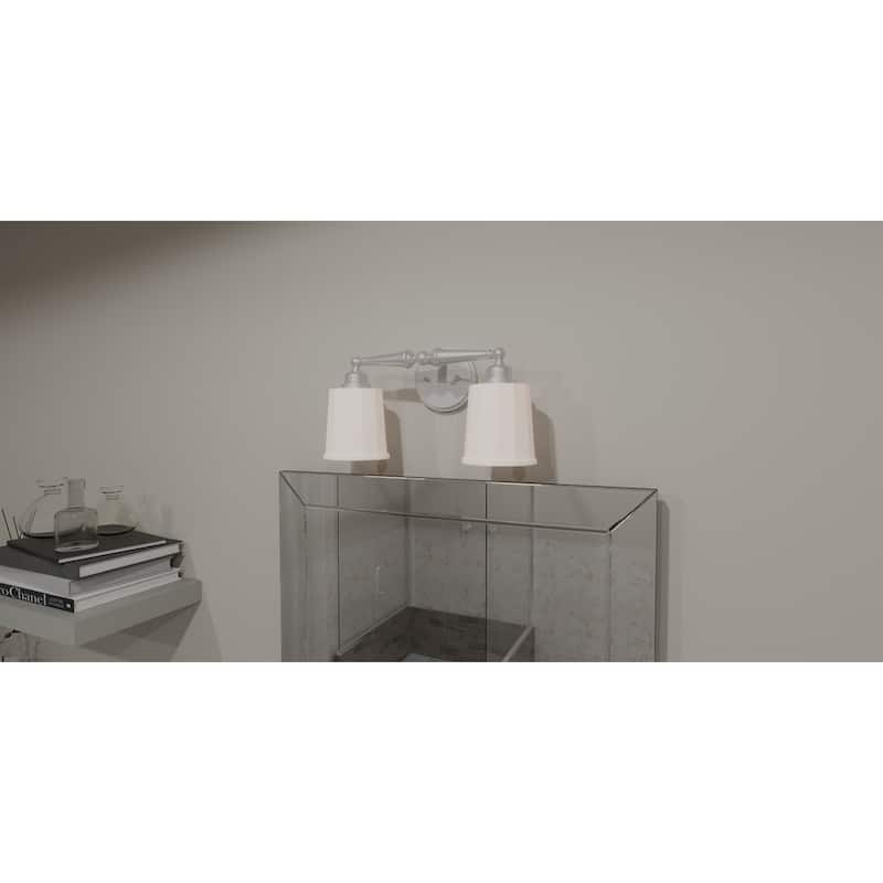 Cecilia 2-Light Brushed Nickel Bath Light