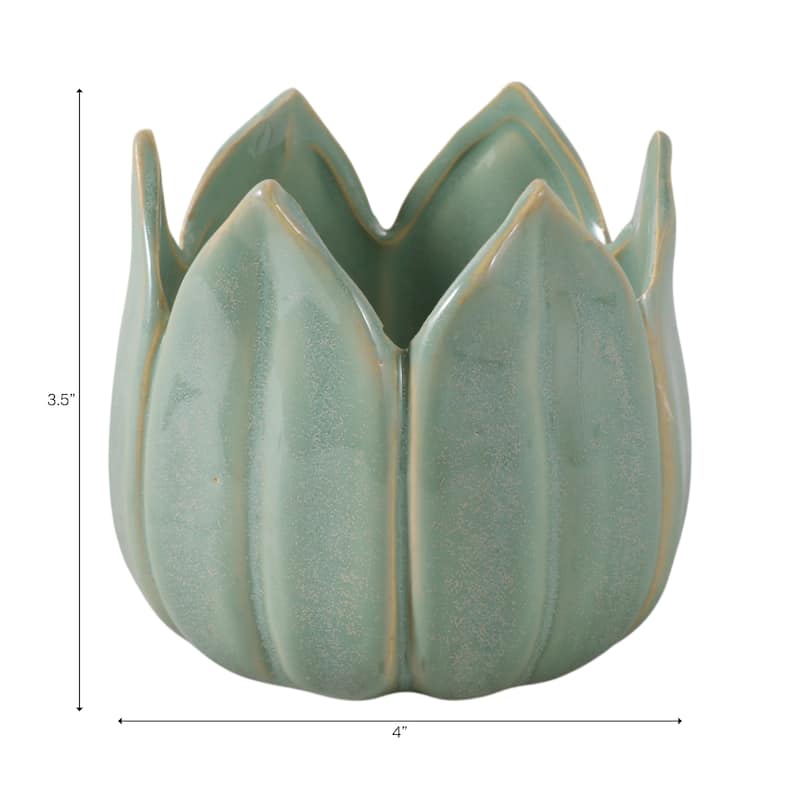 Ceramic Leaf Shaped Storage Bowl - 4"