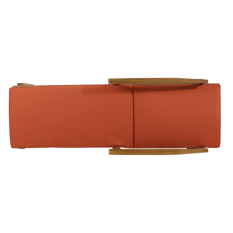 Outdoor Wood Chaise Lounge Single Chair with Wheels, Adjustable Backrest Recliner Sun Lounger for Pool Poolside Backyard