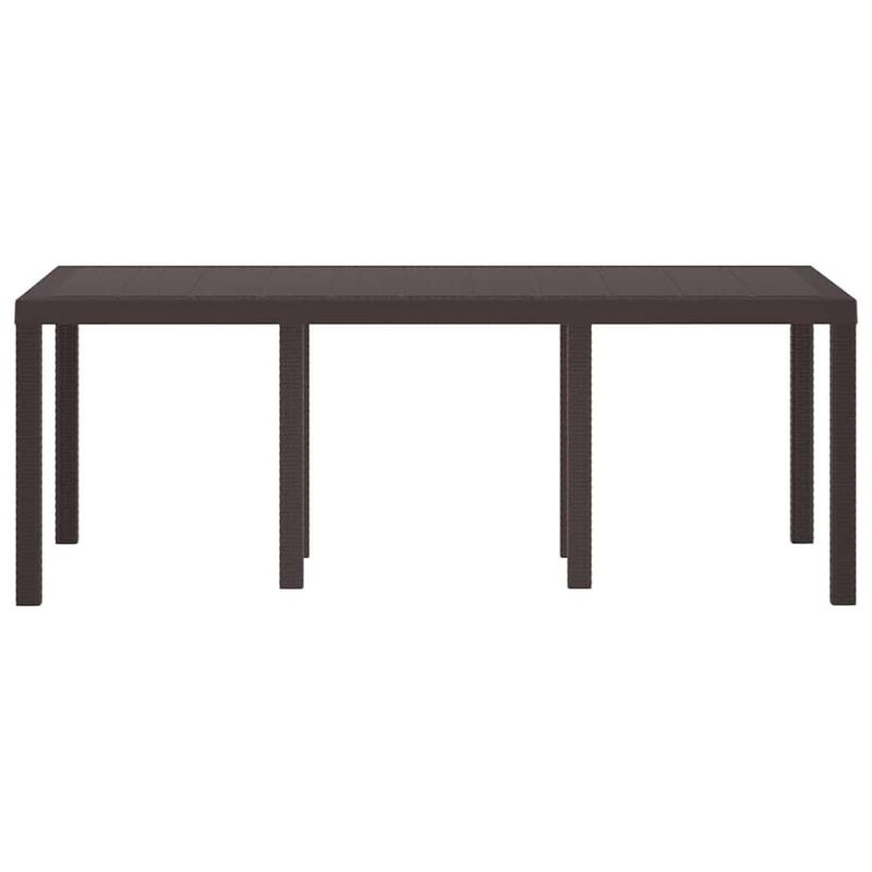 vidaXL Garden Table Anthracite/Brown poly rattan