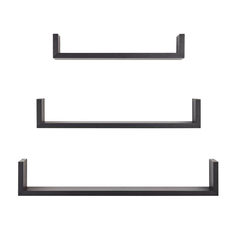 Danya B. Aalto U-Shaped Floating Wall Shelves - Set of 3