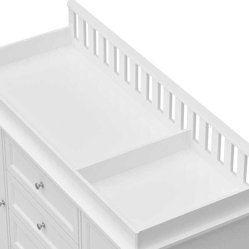 Multipurpose Nursery Dresser with 4 Drawers & Safety Rail