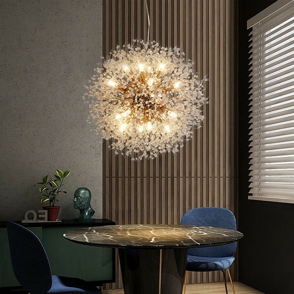 16-Light Dandelion Crystal Chandelier Firework Pendant Ceiling Light