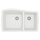 preview thumbnail 10 of 63, Karran Undermount Quartz 33 in. Double Bowl 60/40 Kitchen Sink with Bottom Grids and Strainers