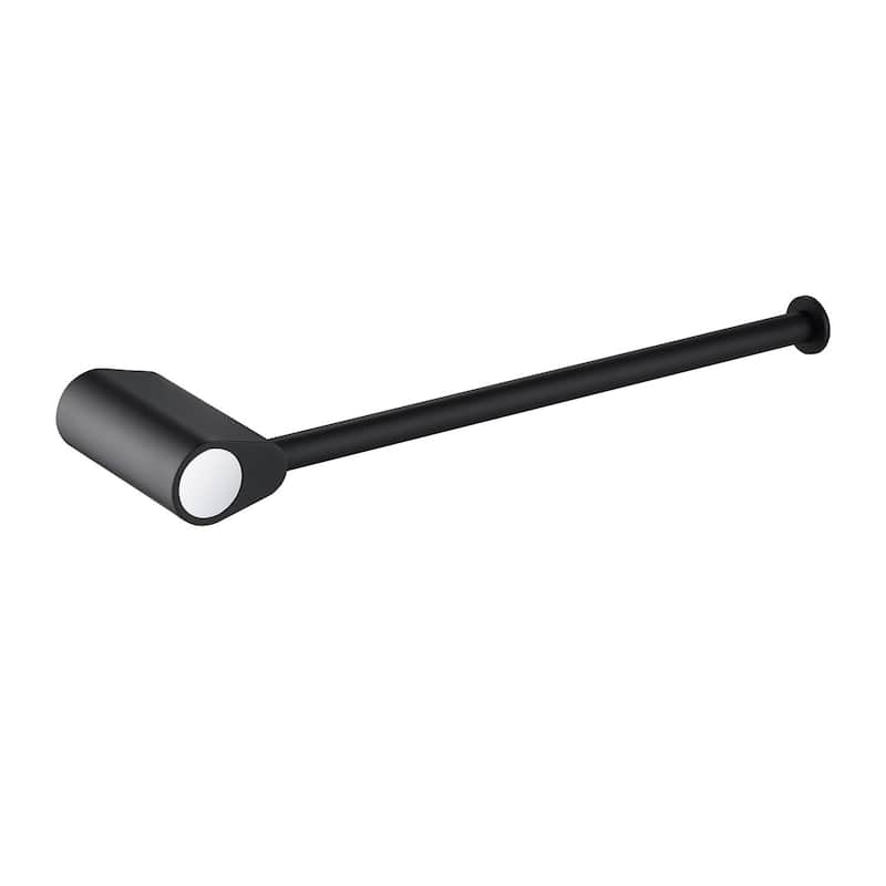 Bathroom Hardware Accessory 11 Inch Wall Mounted Towel Bar - Chrome Black