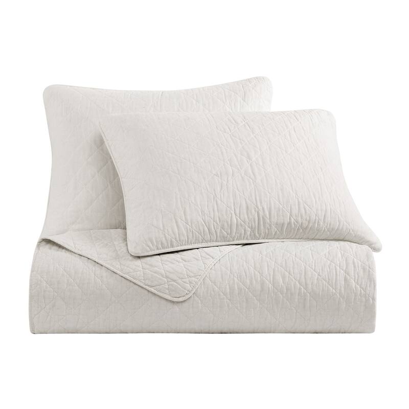 Indigo Hill by HiEnd Accents Cotton Comfort Shabby Chic Bedding Lightweight 3 Piece Quilt Set