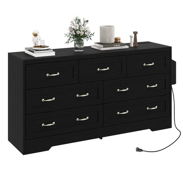 alexa 7 drawer dresser black A-line Tulle Black Runway Prom Dress for Catwalk Show – loveangeldress main image 0