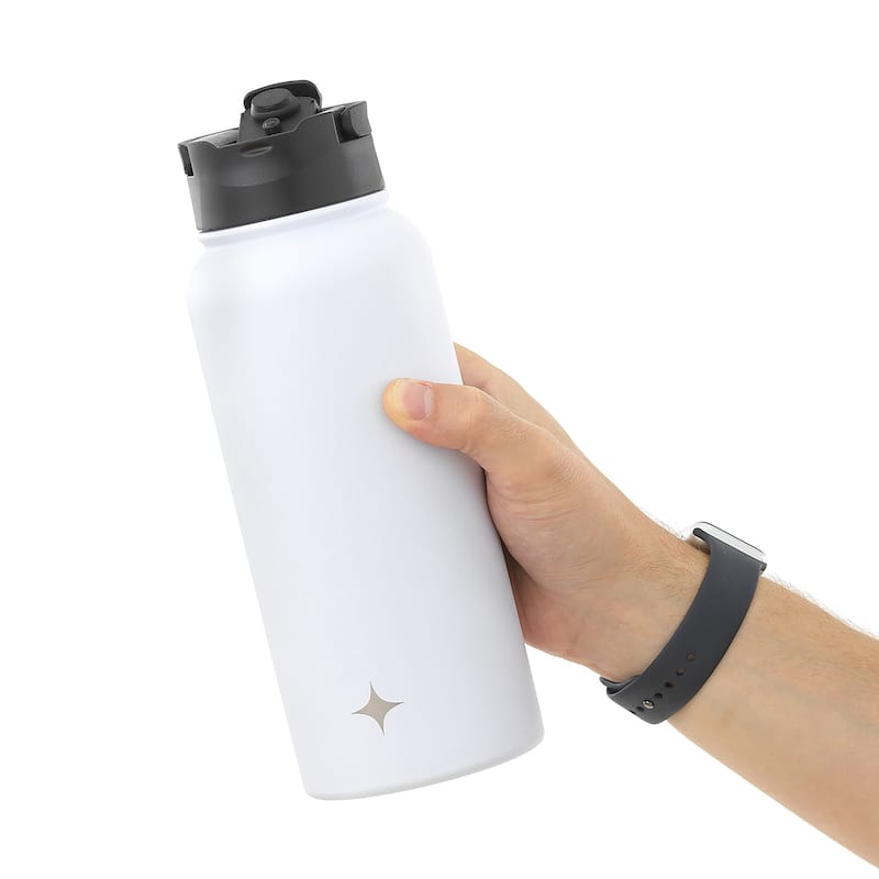 JoyJolt Vacuum Insulated Stainless Steel Water Bottle with Flip Lid ...