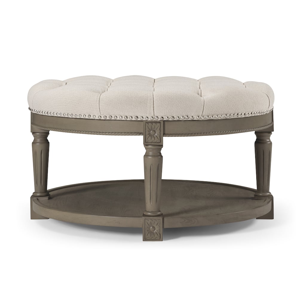 Maven Lane Mesa Round Upholstered Coffee Table