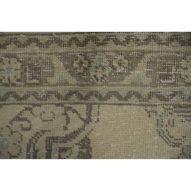 Hand Knotted Oriental 100% Wool Carpet Traditional Floral Beige & Ivories Tabriz Area Rug - 12' 6'' X 9' 4''