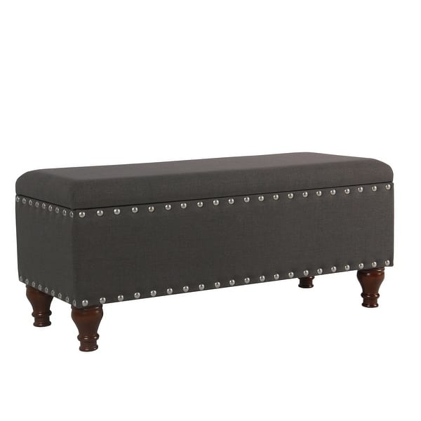 slide 2 of 14, Copper Grove Raush Tufted Linen Storage Bench Charcoal