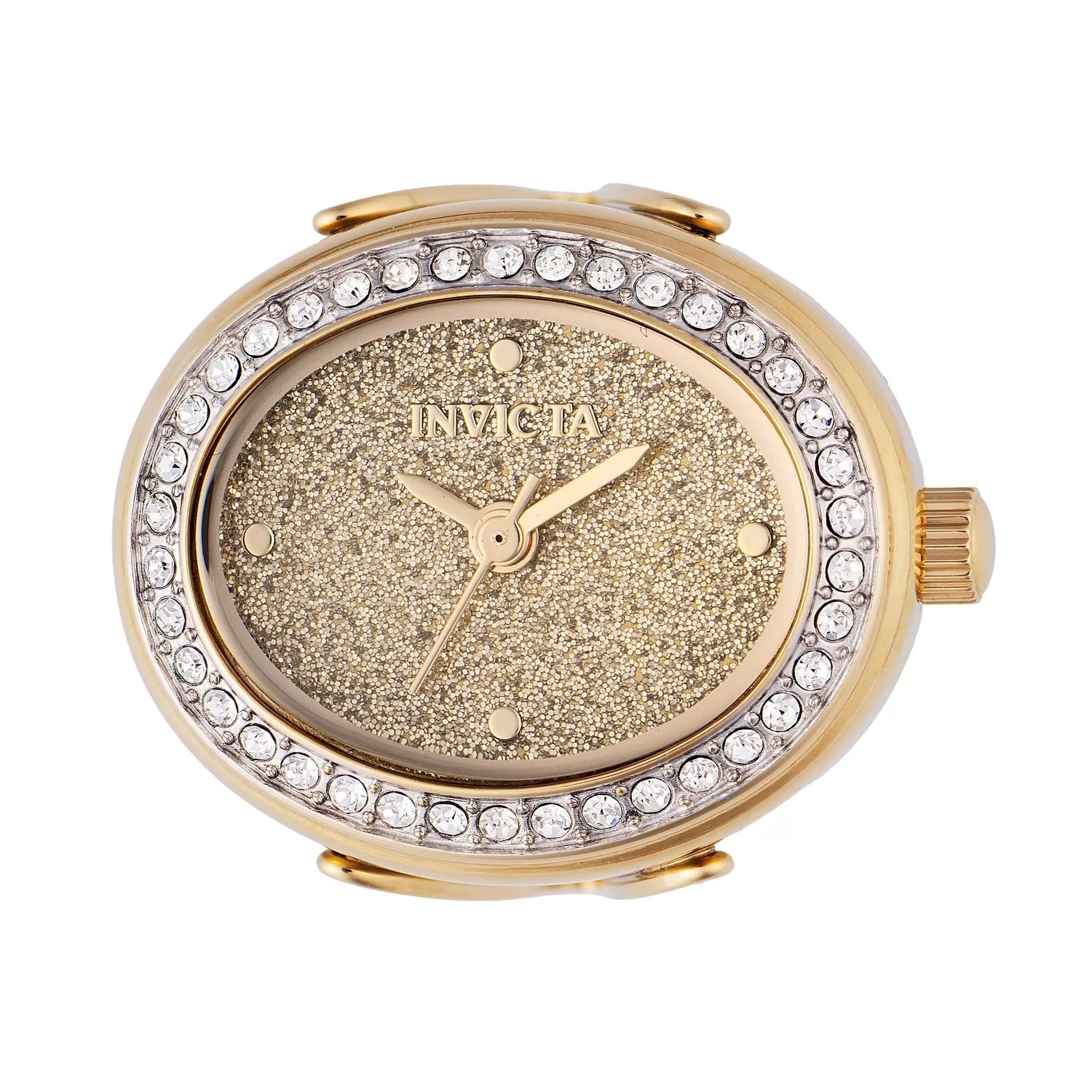 Invicta Women's 49598 Mini Quartz Gold Dial Ring Watch