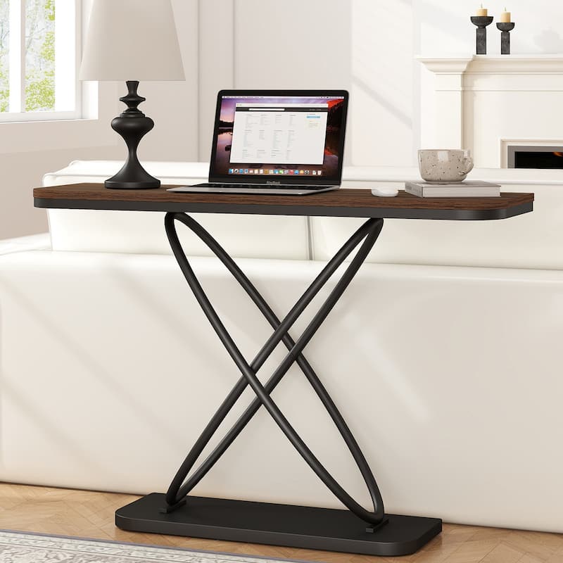 47.4" Industrial Console Table for Entryway Sofa Table - 47.4"L x 14"W x 32.8"H