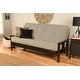 preview thumbnail 28 of 30, Porch & Den Zumbro Bonded Leather Espresso Futon Set with Mattress Canton Gray
