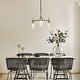 preview thumbnail 13 of 23, Modern Farmhouse 3/5-Light Black Gold Chandelier Clear Glass Kitchen Island Pendant Lighting for Dinning Room