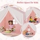 preview thumbnail 10 of 8, Costway Kid's Play Tent Toddler Playhouse Castle Solid Wood Frame with - See Details