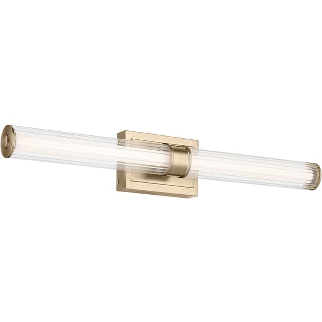 Kichler 55197LED Laurene 2 Light 31" Wide LED Vanity Light with Clear - Champagne Bronze
