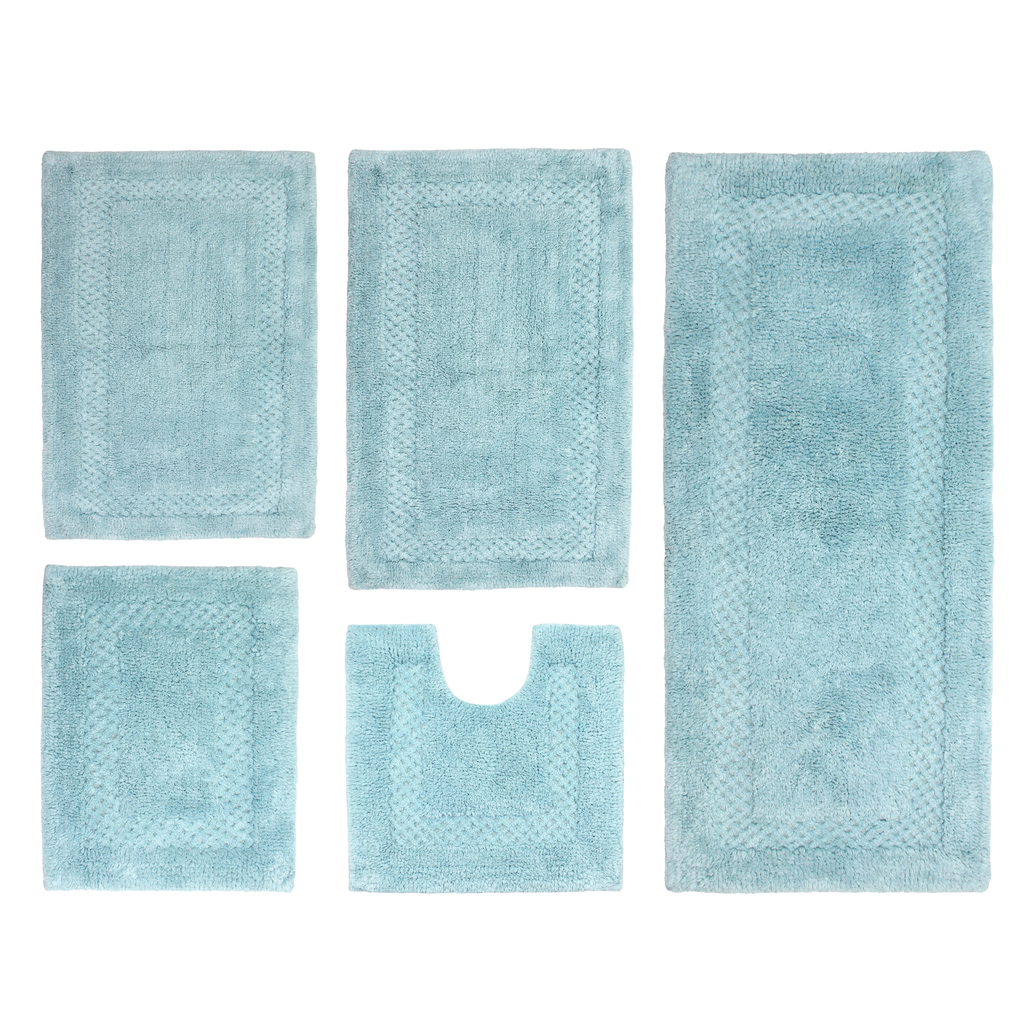 Shop Classy Collection Absorbent Cotton Soft 5 Piece Bath Rug Set Machine Washable 17 X24 21 X34 20 X20 21 X54 24 X40 Overstock 32254286