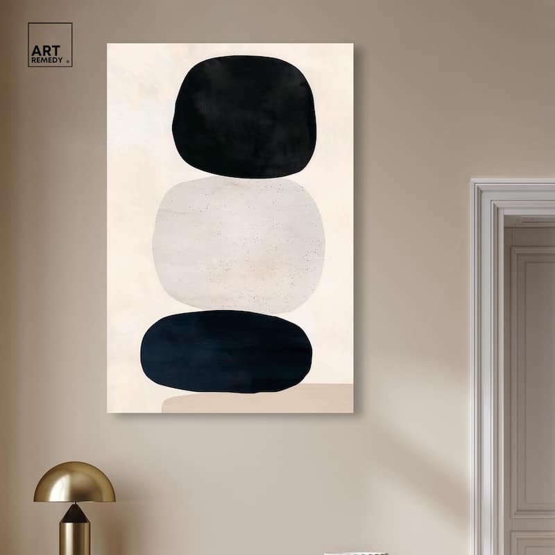 Pebble Pillars I Canvas by Art Remedy, Gallery Wrapped
