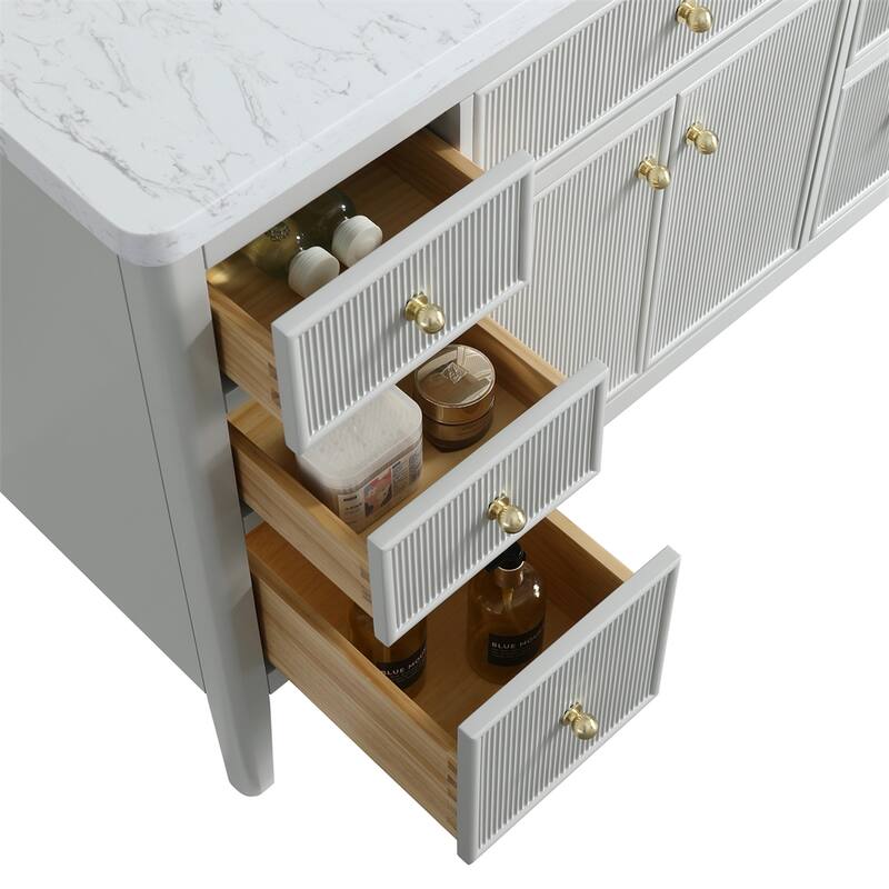 48''Freestanding Single Sink Bathroom Vanity w/Solid Wood Construction