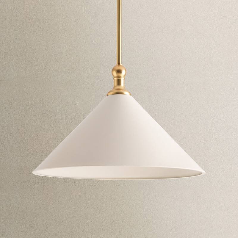 Giza Cone Pendant Light - White - 17"