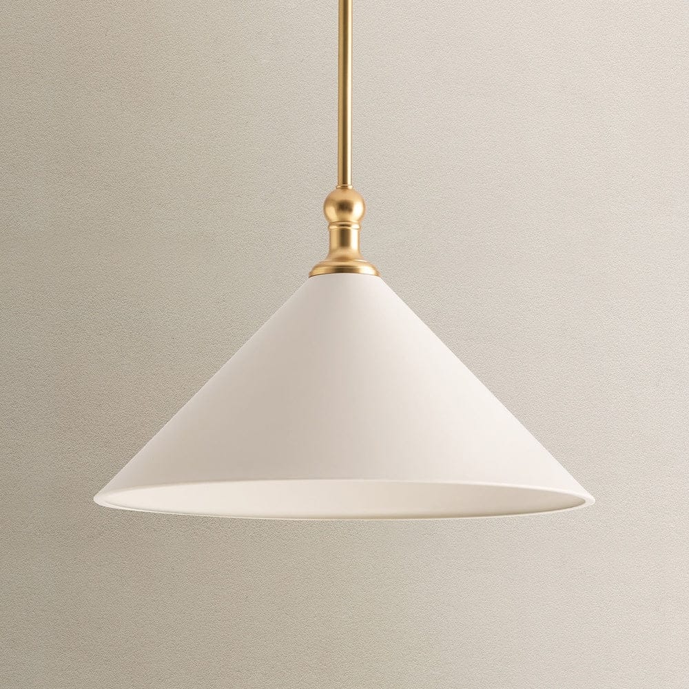 Giza Cone Pendant Light - White - 17"