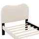 preview thumbnail 6 of 10, Twin Size Curved Design Platform Bed Upholstered Bed Frame