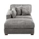 preview thumbnail 137 of 174, 41" W Plush Corduroy Chaise Lounge with Pillows