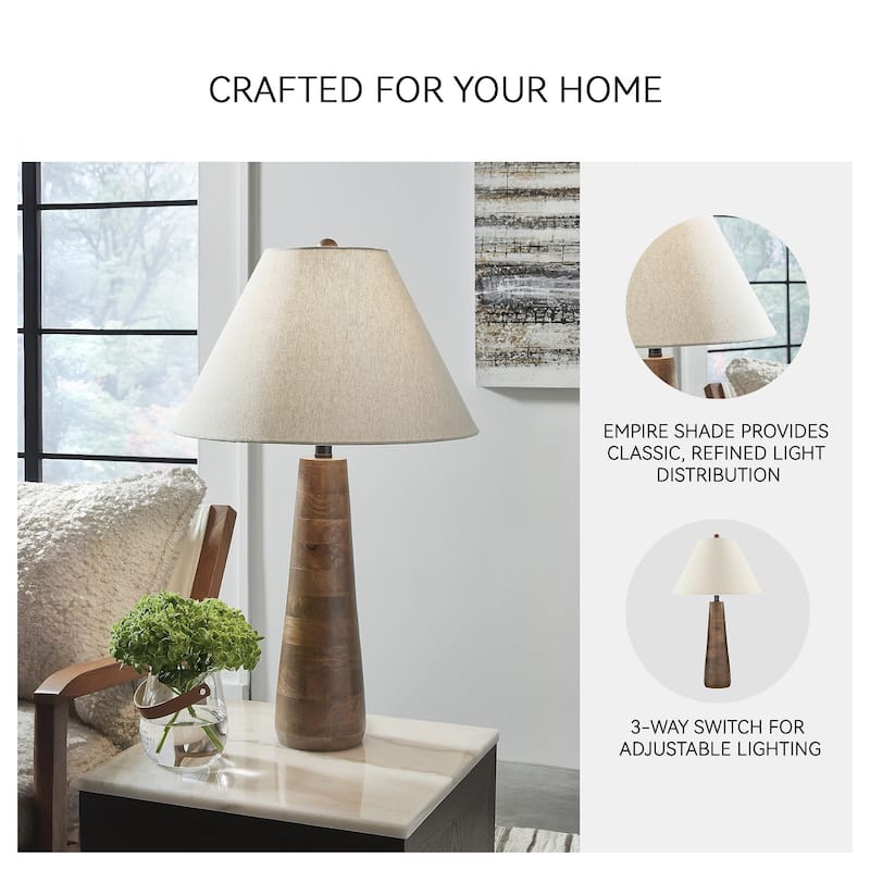 Signature Design by Ashley Danset Brown Table Lamp - 18.13" W x 18.13" D x 30.13" H