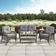 preview thumbnail 2 of 15, Corvus Padova 4-piece Wicker Patio Chat Set Grey