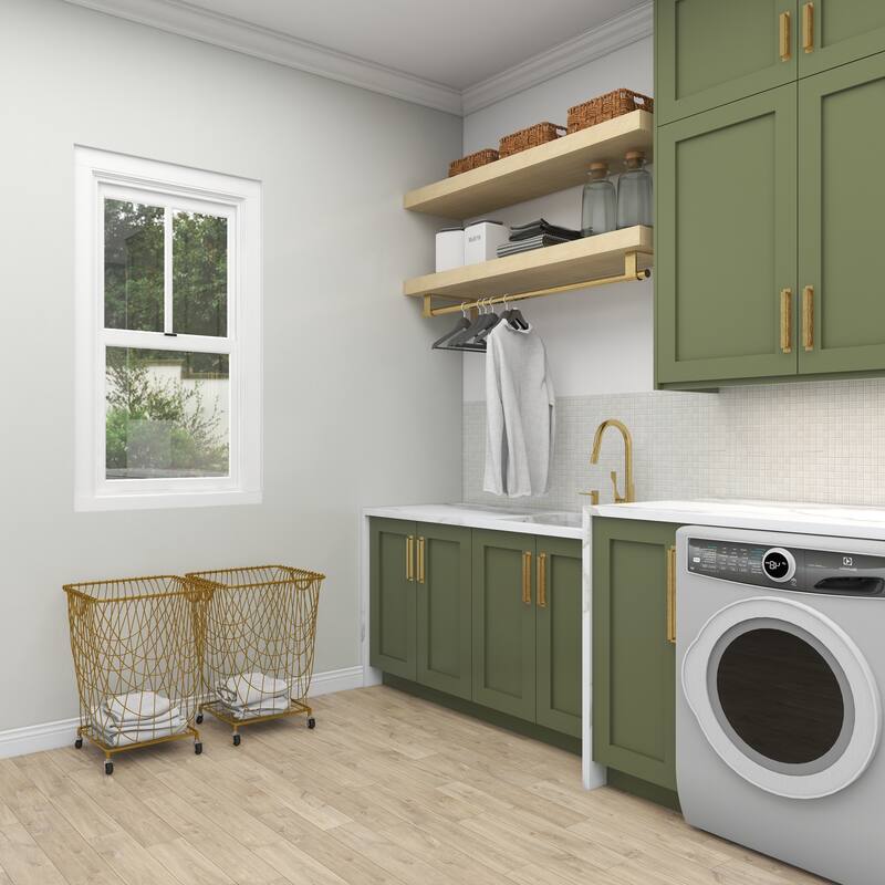 CosmoLiving by Cosmopolitan 26x16 Metal Rolling Storage Basket - 16"L x 16"W x 24"H