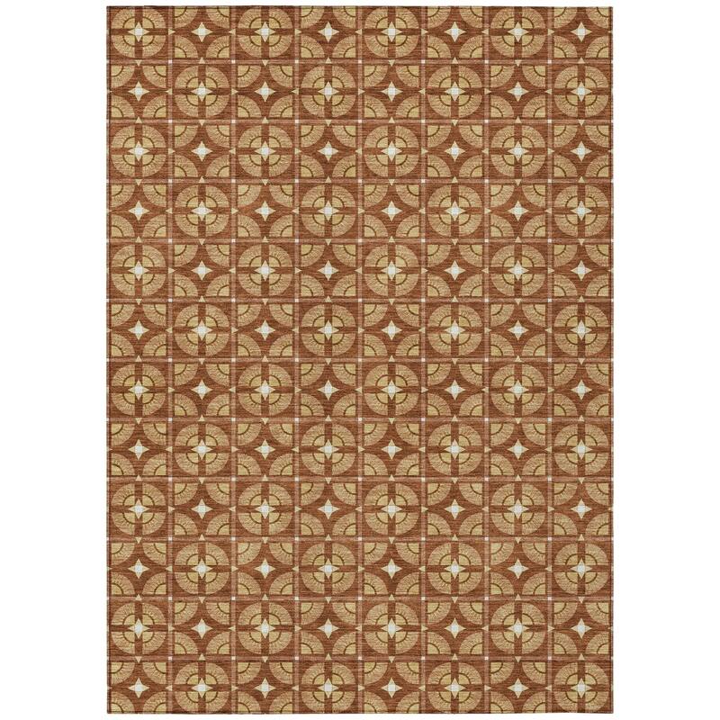 Machine Washable Indoor/ Outdoor Modern Roeland Chantille Rug