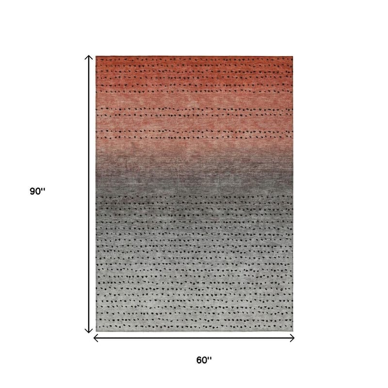 HomeRoots Abstract Transitional Rectangle Outdoor Rug