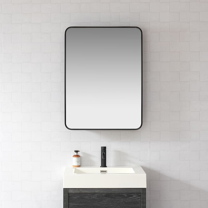 Talayuela Rectangular Aluminum Framed Medicine Cabinet with Mirror