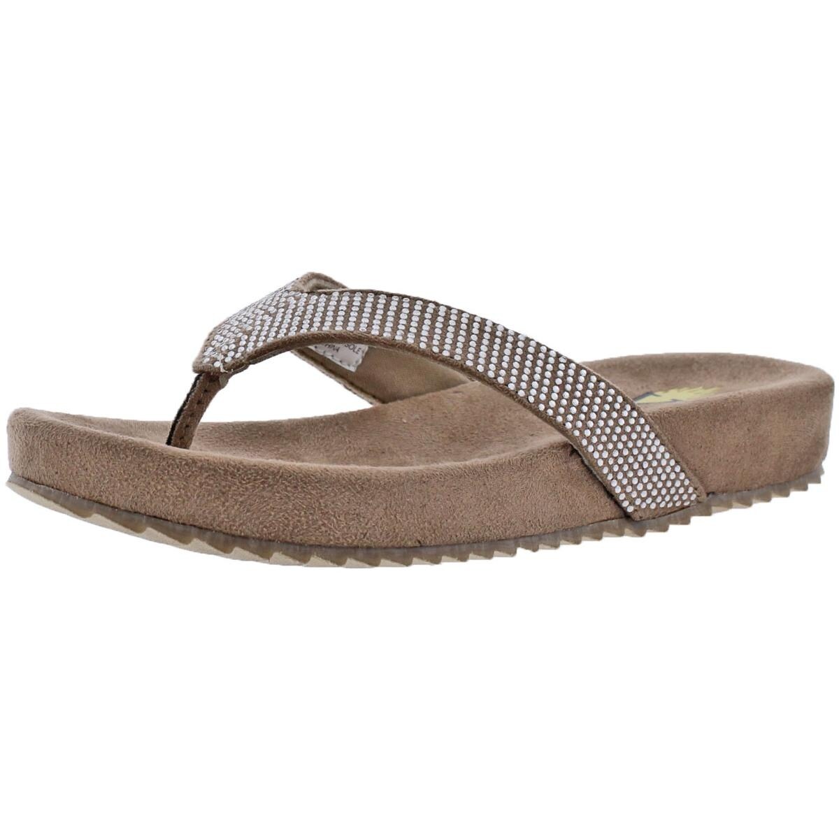 volatile flip flops with rhinestones