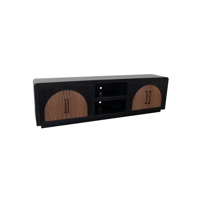 Bridgevine Home Eclipse 92 inch TV Stand Console, for TVs up to 100 inches, Two-Tone Finish