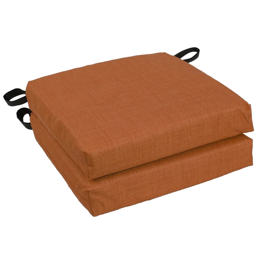 16-inch Indoor/Outdoor Solid Chair Cushions (Set of 2) - 16 x 16