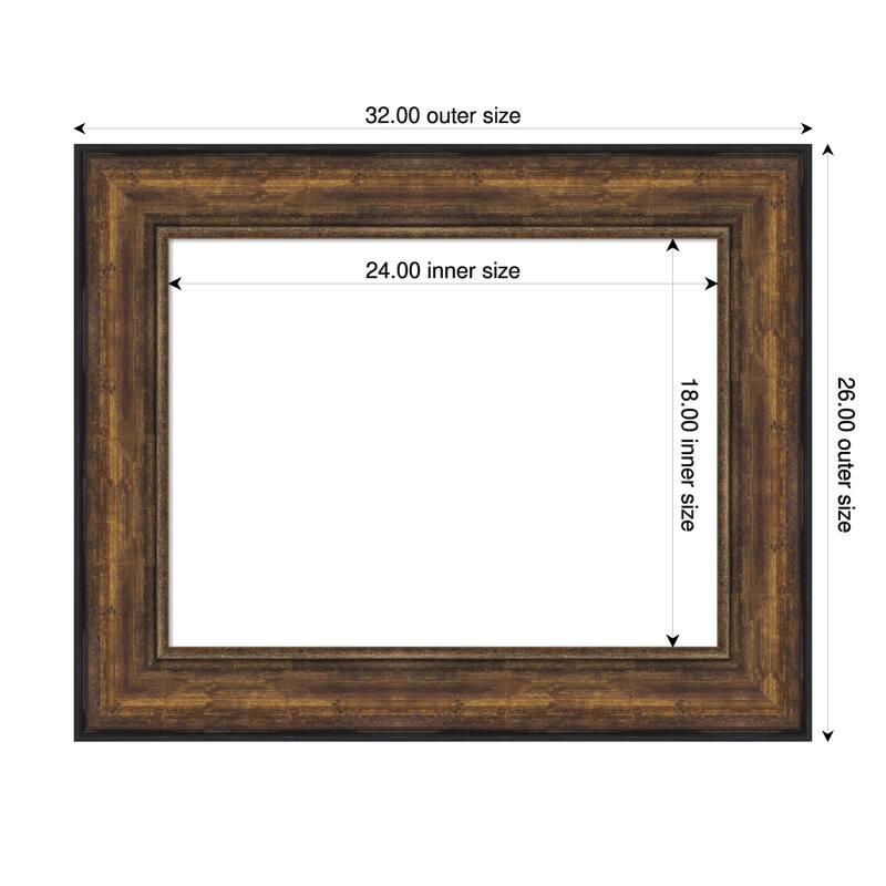 Amanti Art Ballroom Bronze Framed Dry Erase Magnetic Board - 32 x 26 in