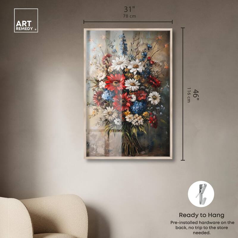 Symphony of Flowers II Shadowbox by Art Remedy