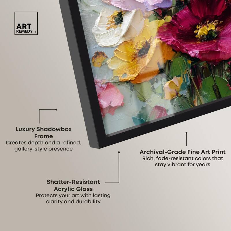 Floral Texture I Shadowbox by Art Remedy