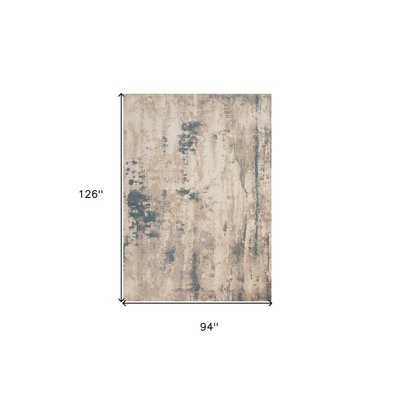 Abstract Modern Non Skid Stain Resistant Area Rug - 126' X '94' X '0.5
